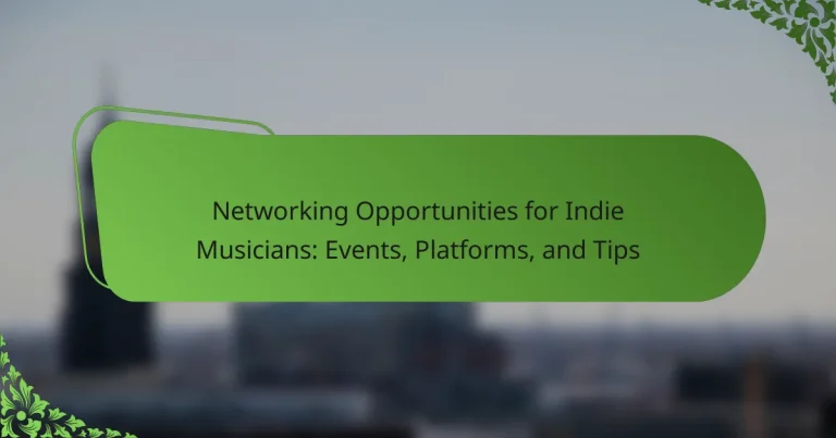 Networking Opportunities for Indie Musicians: Events, Platforms, and Tips